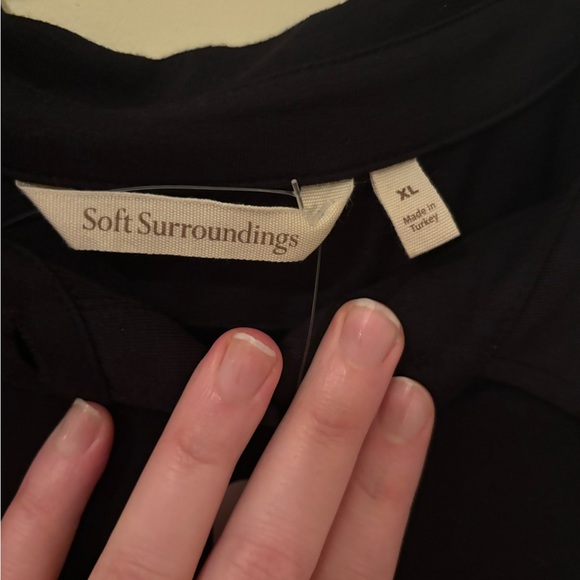 Soft Surroundings Black Cetinna Tunic/Blouse- Lagenlook, Classic, Capsule - Picture 4 of 7